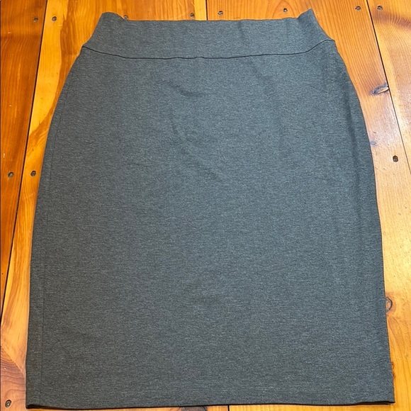 New! EILEEN FISHER XL Ash Foldover Cozy Tencel Stretch Jersey Skirt - Picture 2 of 8